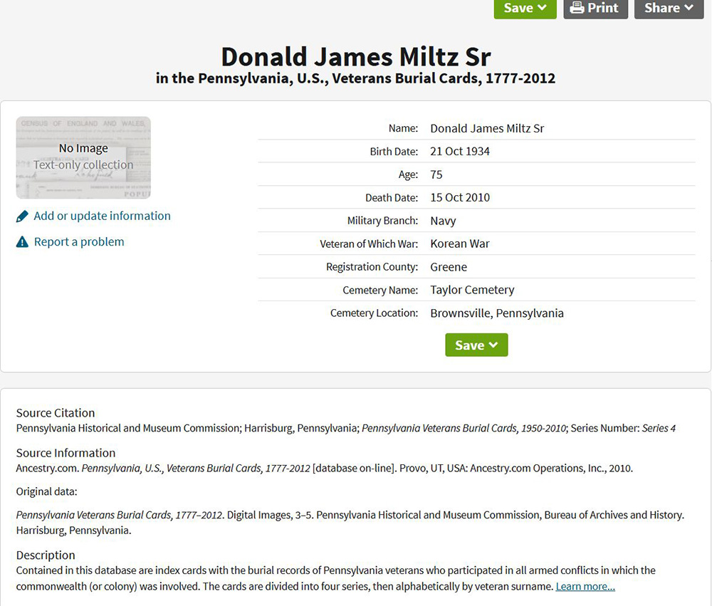 veteran burial